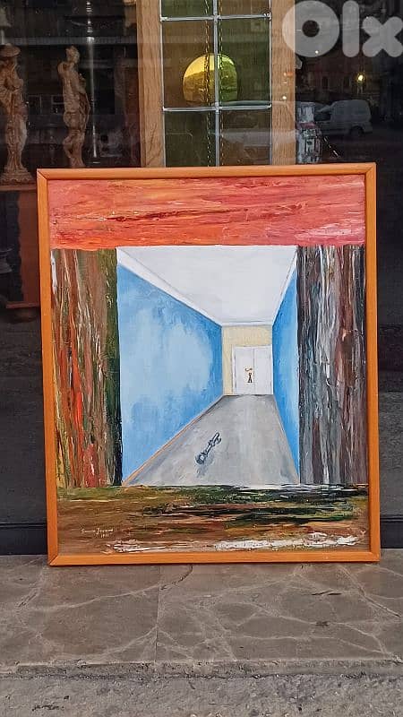 لوحة رسم زيتي اوروبية 1