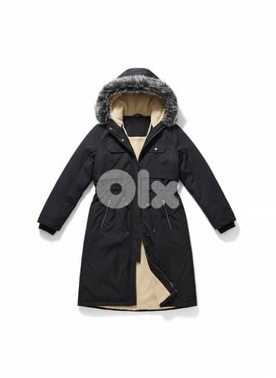 long jacket with fur new very good quality