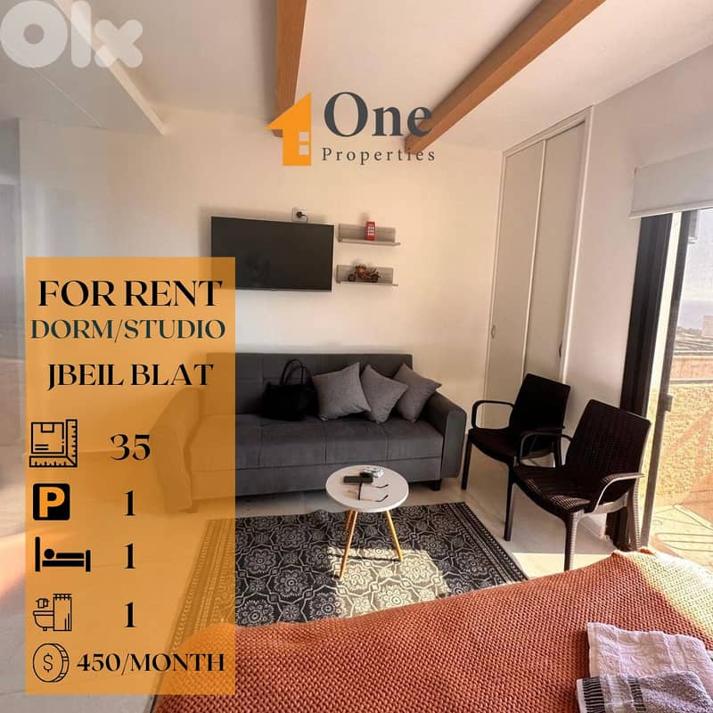 DORM/STUDIO FOR RENT IN JBEIL BLAT (NEAR LAU) 0