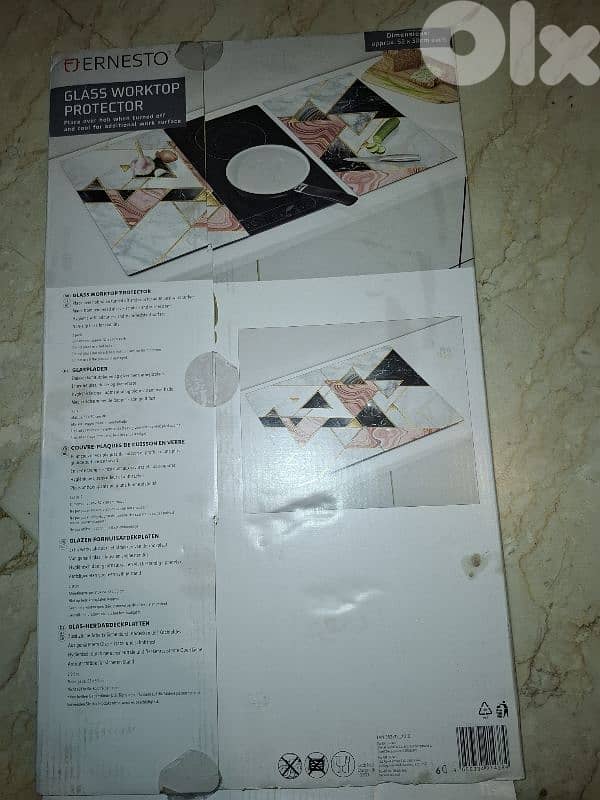 glass worktop protector . 52x30 cm 1