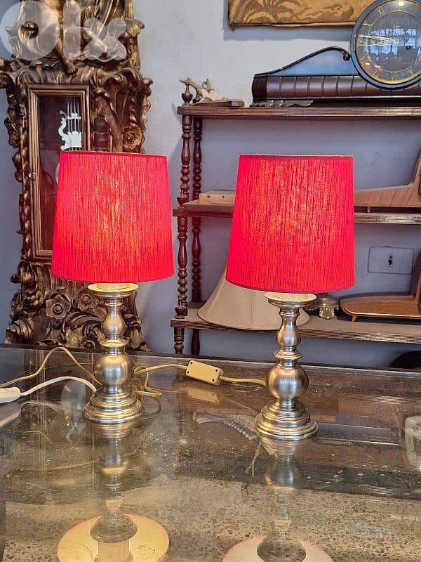 pair of brass english lamps 0