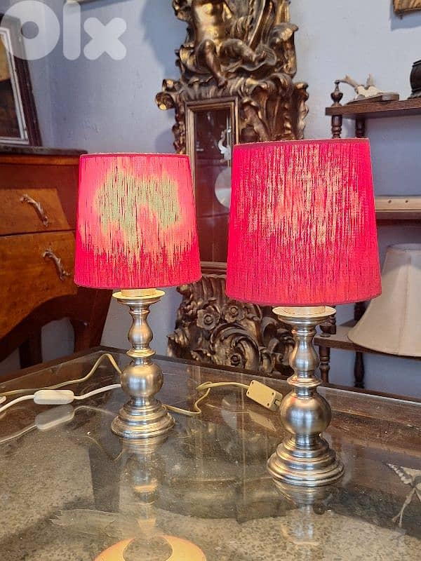 pair of brass english lamps 1