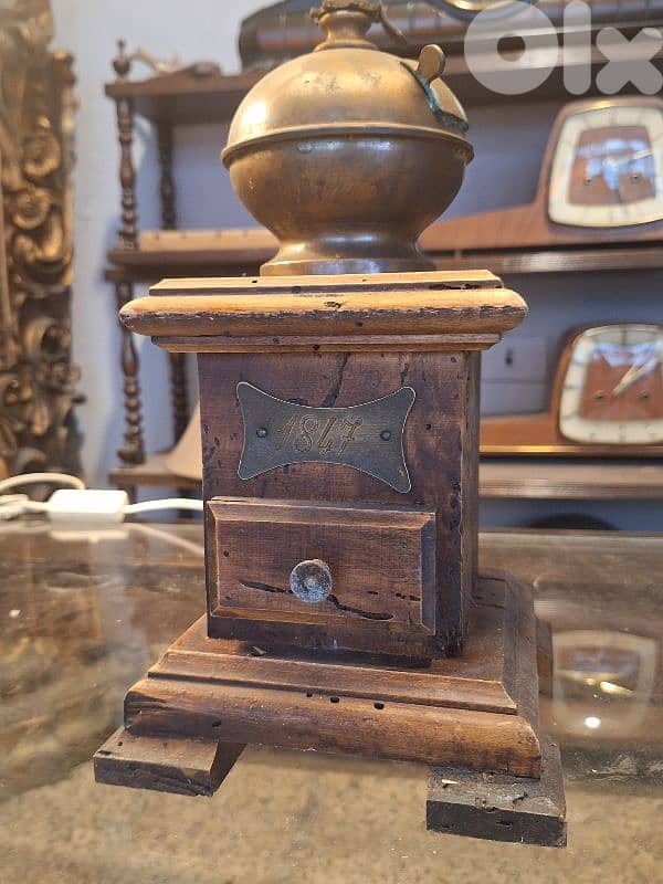 pair of antique coffee grinder lamps 2