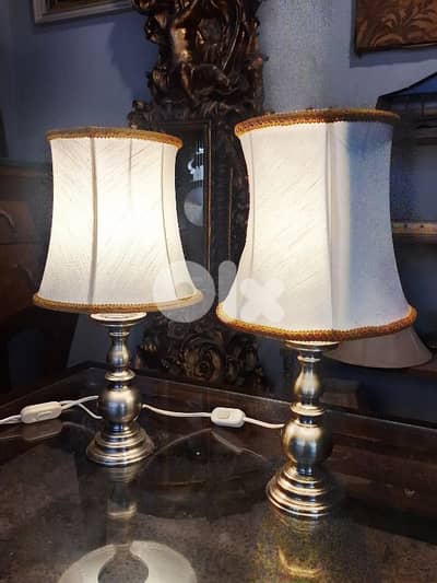 pair of english small lamps