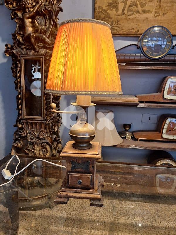 antique coffee grinder base lamp 1