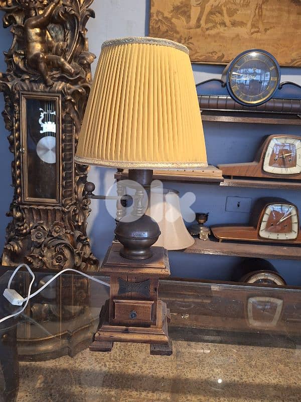 antique coffee grinder base lamp 2