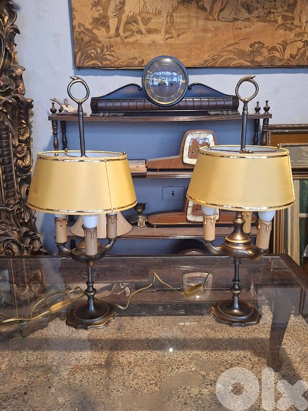 pair of bronze french lamps 4