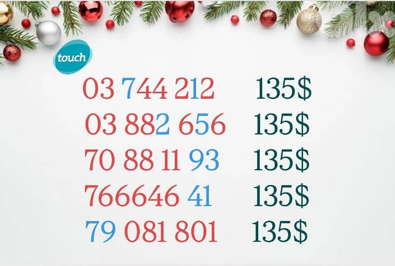 Mtc and alfa special numbers delivery  to all leb for info 71000980 0