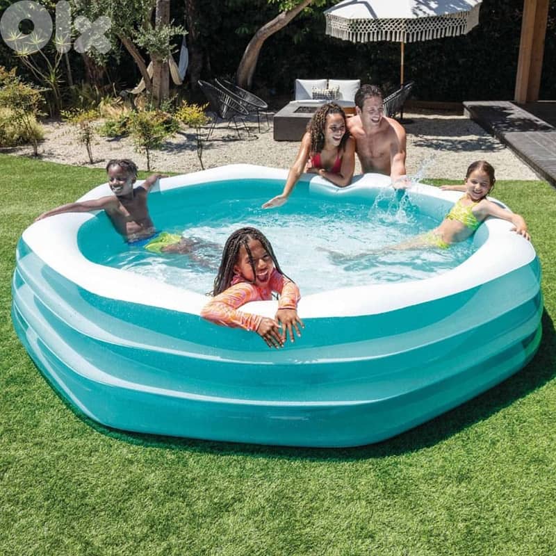 Intex Swim Center Octagonal Family Pool 254 x 254 x 56 CM - مسبح عائلي 2