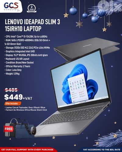 Lenovo Ideapad Slim 3 15IRH10 Laptop