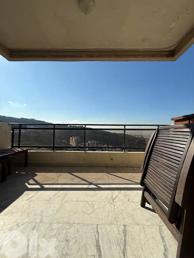 Furnished apartment for rent in Fanar with open mountain and sea view.