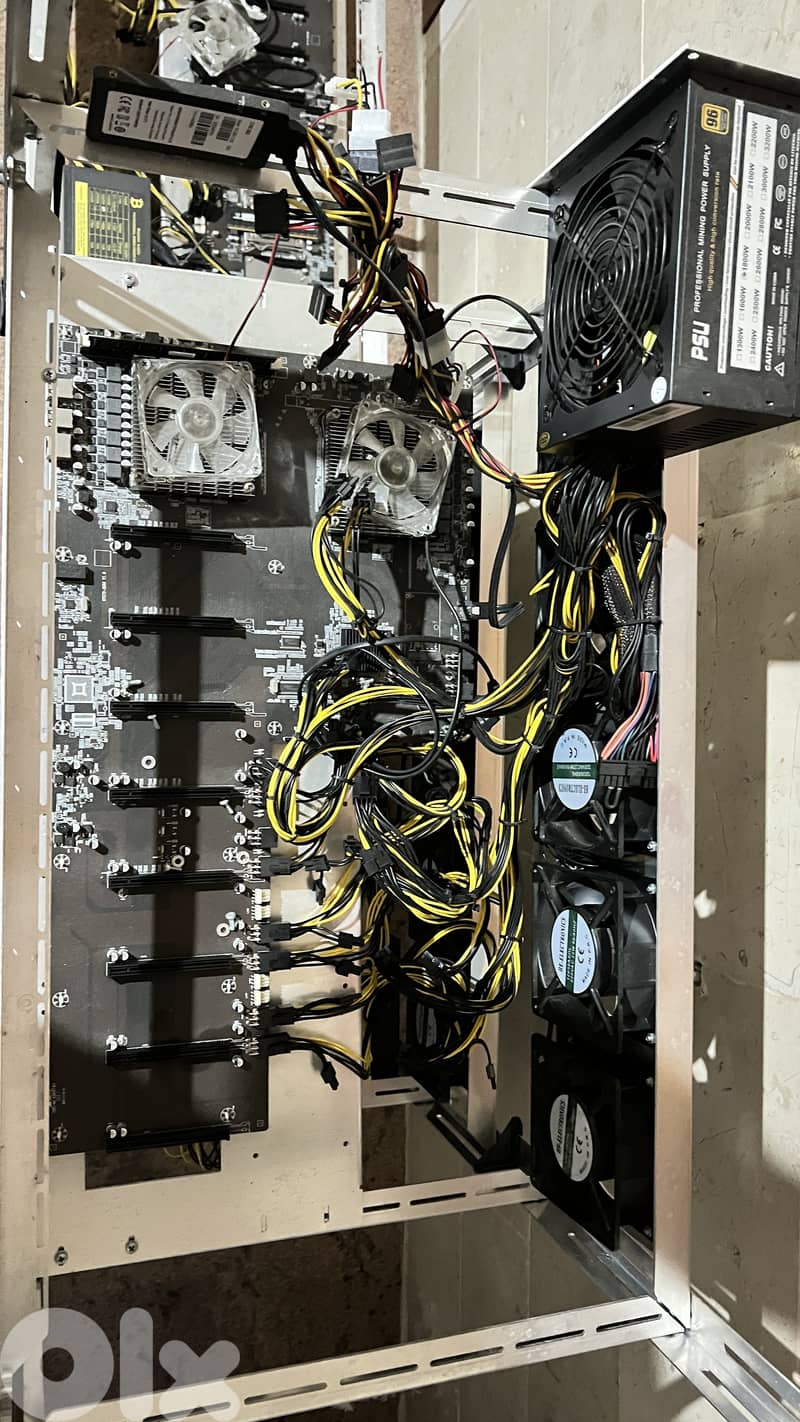 Crypto Mining Rig Infrastructure – Frame + Board + PSU 2