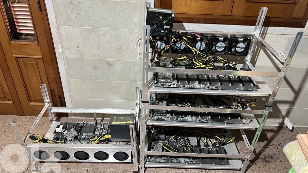 Crypto Mining Rig Infrastructure – Frame + Board + PSU 3