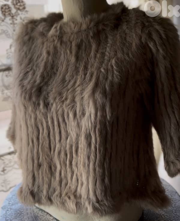 REAL MINK CROPPED TOP WORN ONCE 1