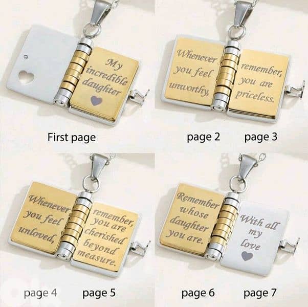 Book Necklace for Daughter 1