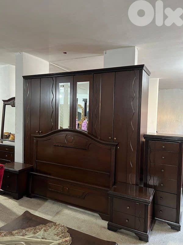 اوضة نوم شغل توصاية خشب زان ولاتي ملبسة قشر 0