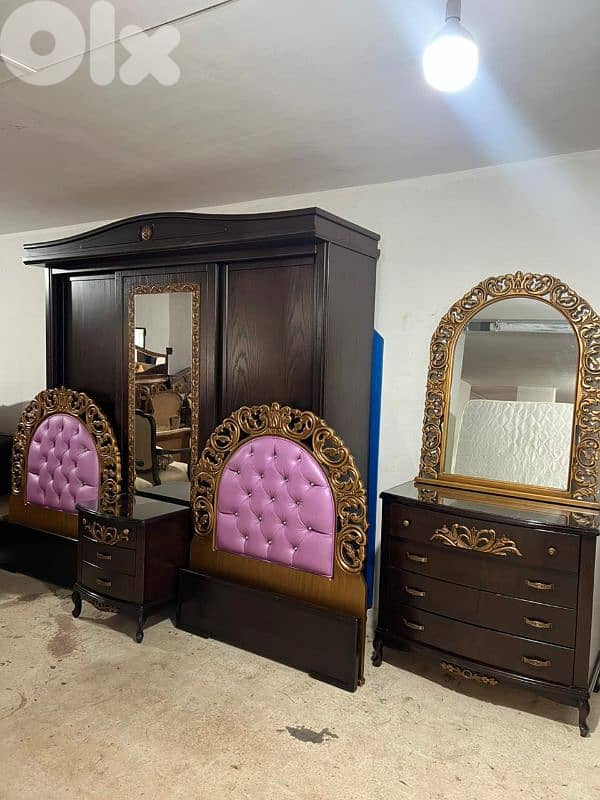 اوضة نوم خشب زان ولاتي كلا ملبسة قشر سحاب 1