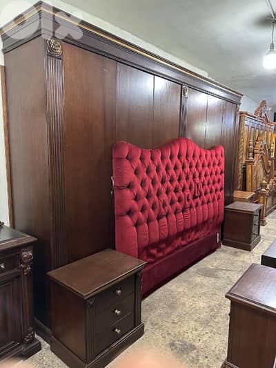 اوضة نوم خشب زان ولاتي كلا ملبسة قشرة زان خزانة 3 امتار