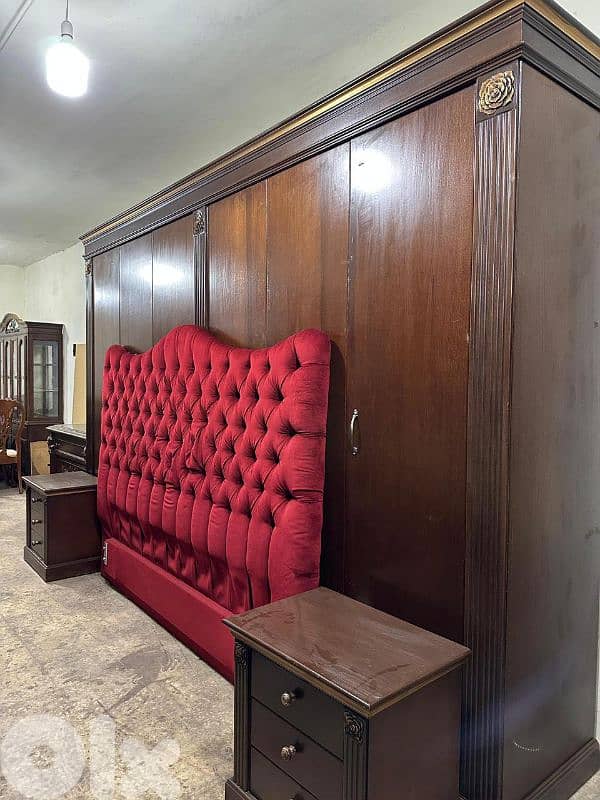 اوضة نوم خشب زان ولاتي كلا ملبسة قشرة زان خزانة 3 امتار 10