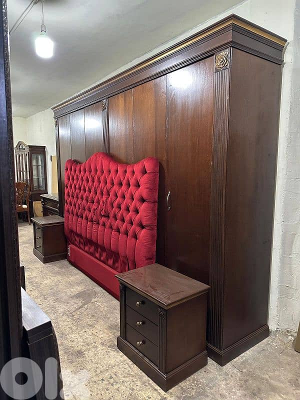 اوضة نوم خشب زان ولاتي كلا ملبسة قشرة زان خزانة 3 امتار 12