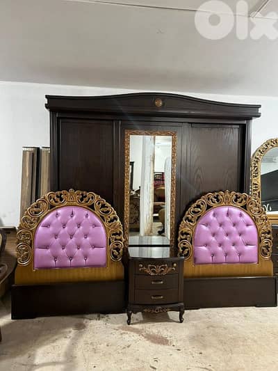 اوضة نوم سحاب خشب زان ولاتي كلا ملبسة قشر زان