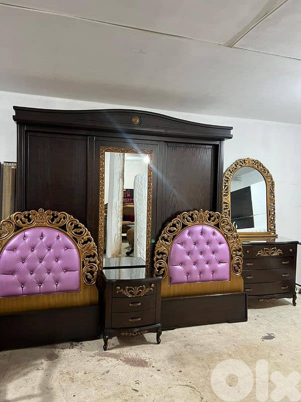 اوضة نوم سحاب خشب زان ولاتي كلا ملبسة قشر زان 1