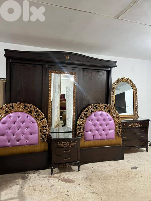 اوضة نوم سحاب خشب زان ولاتي كلا ملبسة قشر زان 2