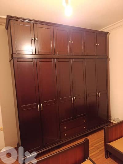 اوضة نوم طابقين تختين خشب زان ولاتي ملبسة قشر زان