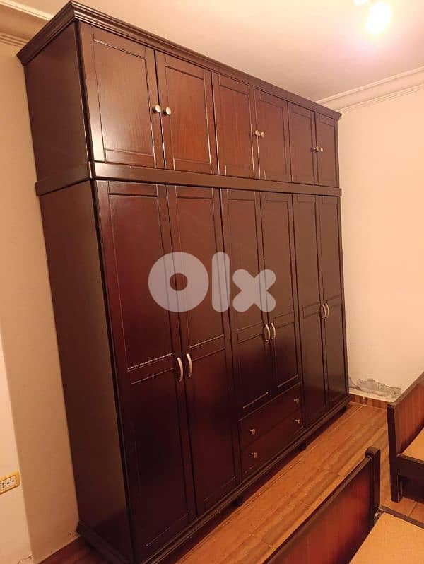 اوضة نوم طابقين تختين خشب زان ولاتي ملبسة قشر زان 1