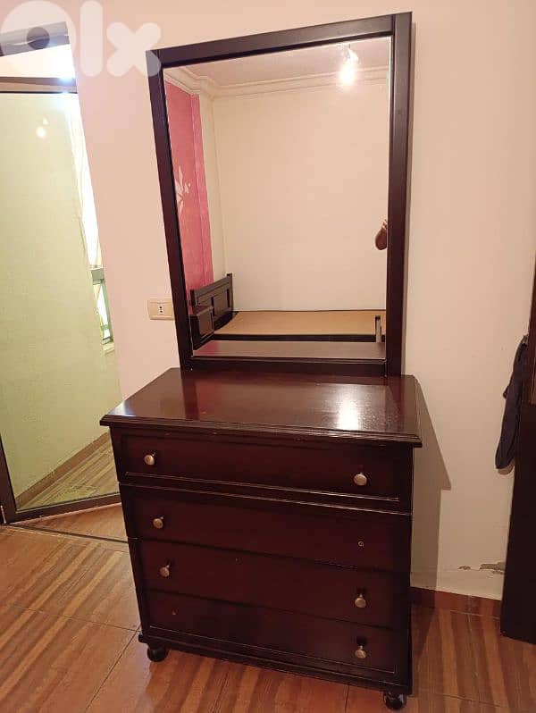 اوضة نوم طابقين تختين خشب زان ولاتي ملبسة قشر زان 7