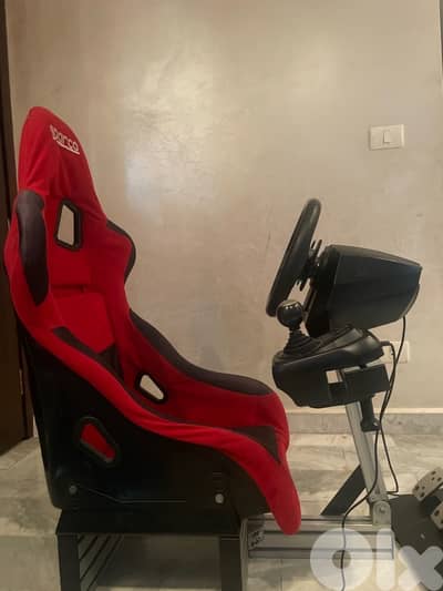 PXN V9 Steering Wheel + SPARCO Racing Seat