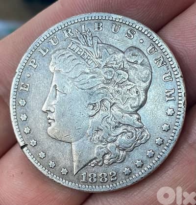 عملة عملات قديمة واحد دولار أميركي فضة مورغان سنة 1882s