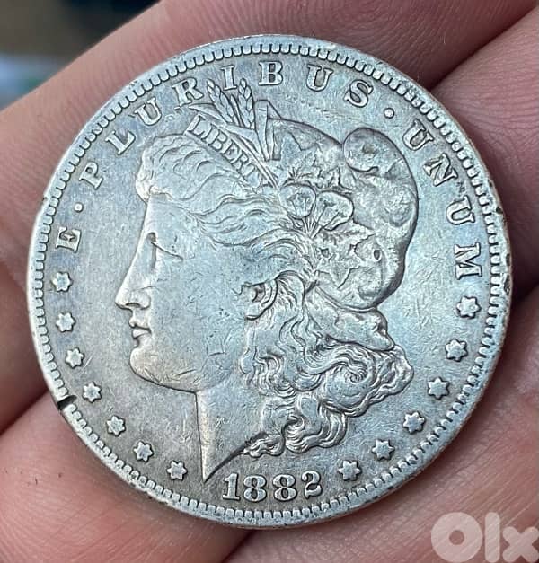 عملة عملات قديمة واحد دولار أميركي فضة مورغان سنة 1882s 0
