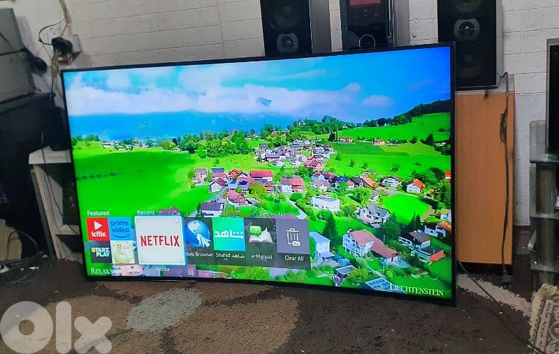 تيفي سامسونك 65كورف سمارت Ultra HD كتير نضيف مع ريموت ماجك 0
