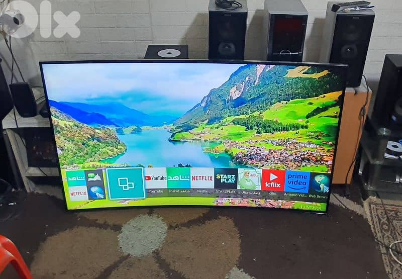تيفي سامسونك 65كورف سمارت Ultra HD كتير نضيف مع ريموت ماجك 1