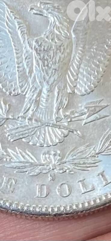 عملة عملات قديمة. واحد دولار أميركي فضة مورغان سنة 1881s 2
