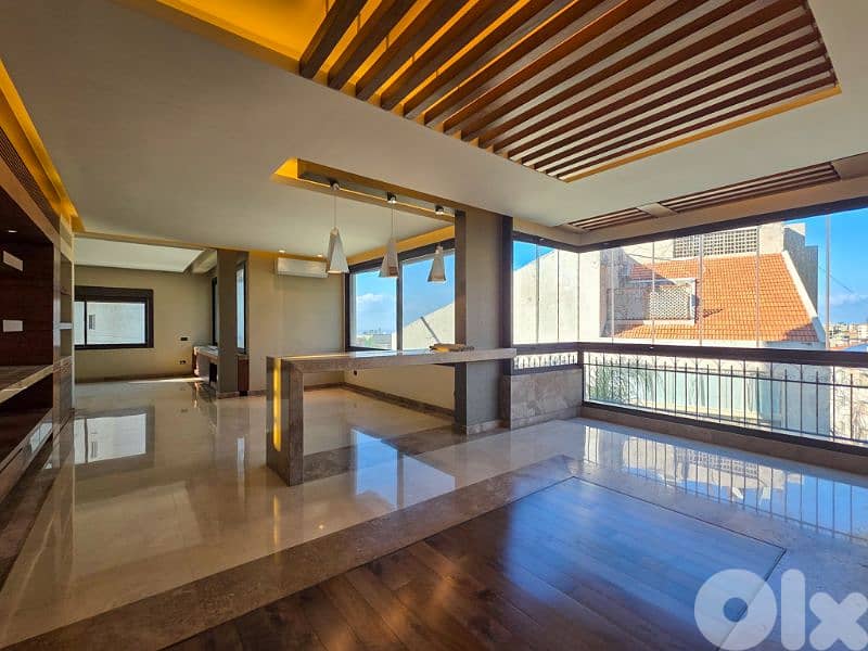 Fully Decorated Apartment in Mtayleb, Metn with Partial Sea View. 0