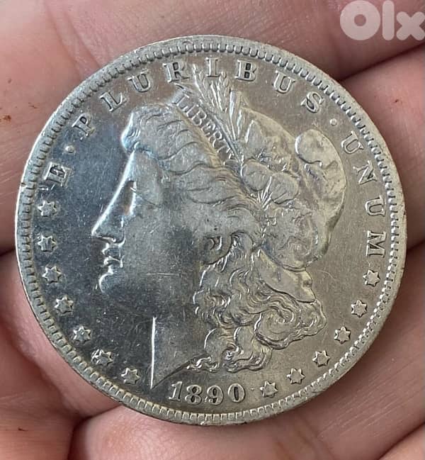 واحد دولار مورغان فضة سنة 1890o Morgan dollar 0