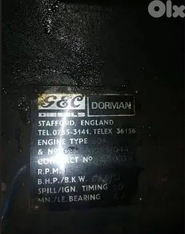 Dorman generator 55kva triphase + dinamo 7kva monophase 4