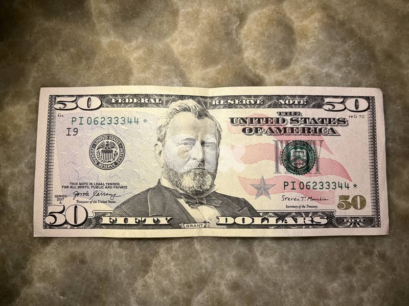 50 $ star note bill PI06233344 * 2017A series 0