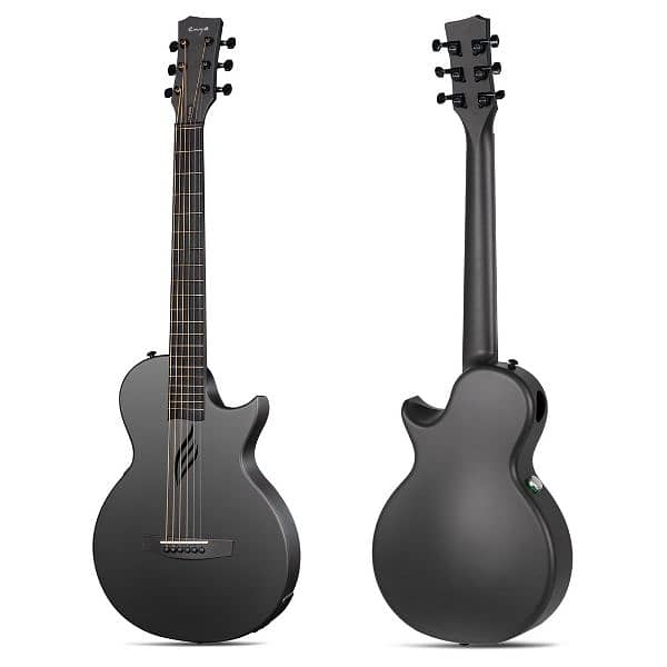 Nova Go SP1 Carbon Fibre Electro-Acoustic Guitar in Black/white 0