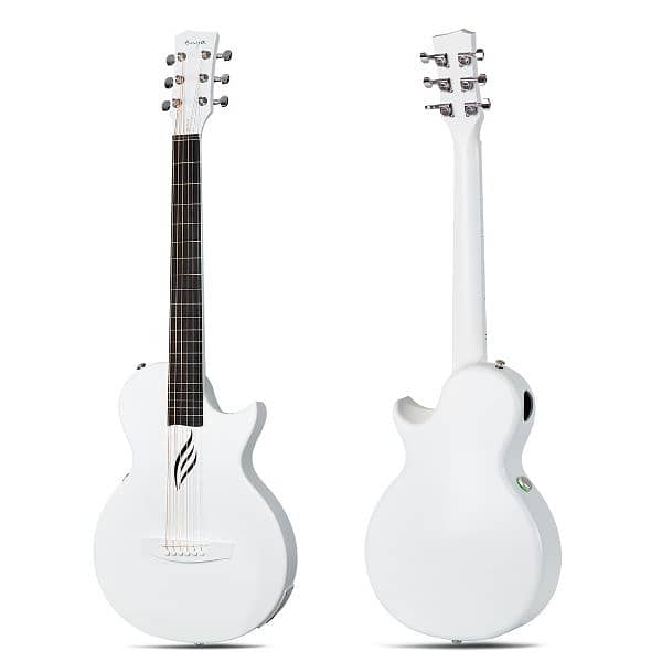 Nova Go SP1 Carbon Fibre Electro-Acoustic Guitar in Black/white 1