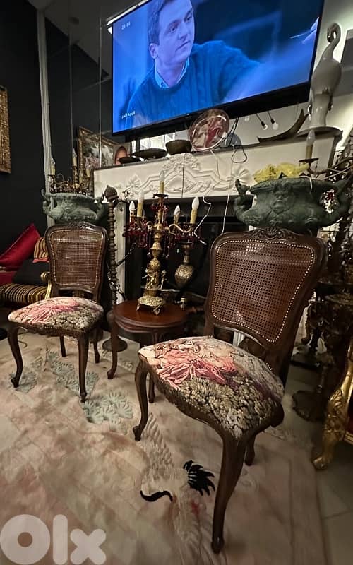 French Louis XV Style Vintage Cane Back Side Chair 6