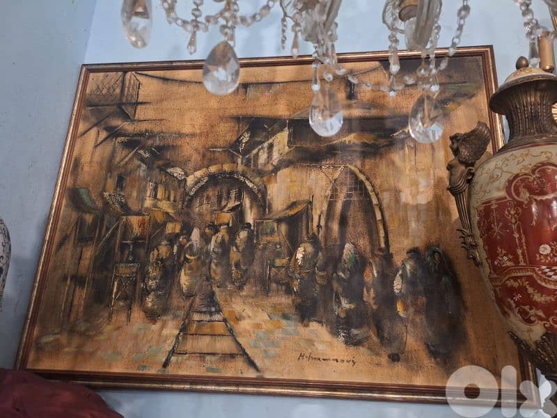 لوحة رسم زيتي للرسام القدير حيدر حموي painting 0
