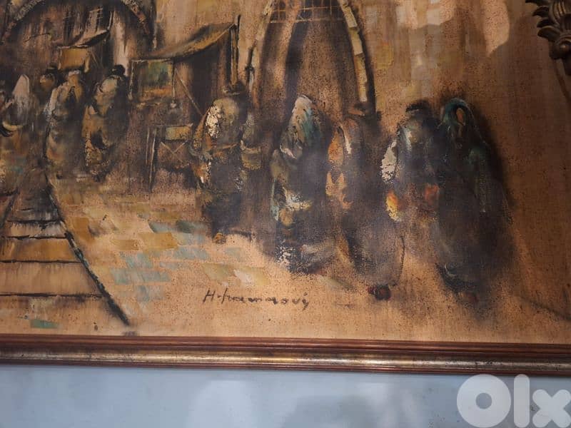 لوحة رسم زيتي للرسام القدير حيدر حموي painting 3