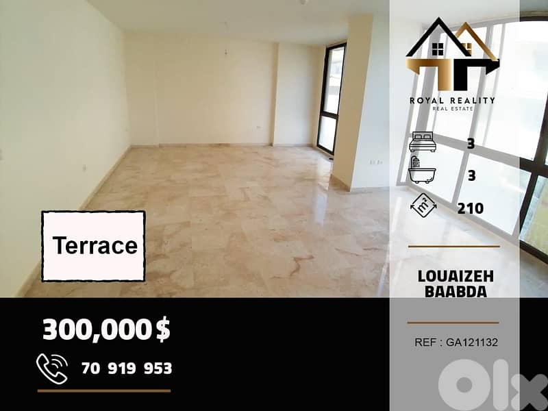 apartments for sale in louaizeh baabdaa شقق للبيع في لويزة بعبدا 0