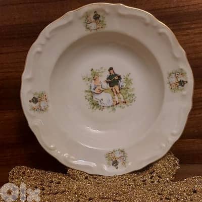 rare antique dinner set 55 pcs.