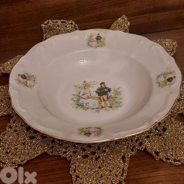 rare antique dinner set 55 pcs. 1