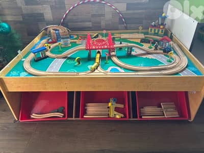 Kidskraft Waterfall Mountain Train Table - Wooden set with table