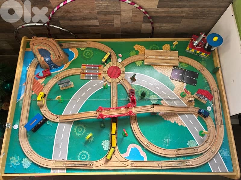 Kidskraft Waterfall Mountain Train Table - Wooden set with table 1